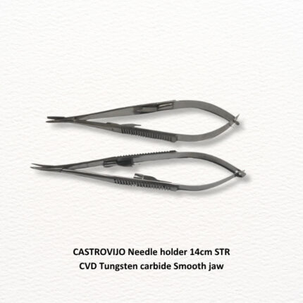 CASTROVIJO Needle holder 14cm STR CVD Tungsten carbide Smooth jaw