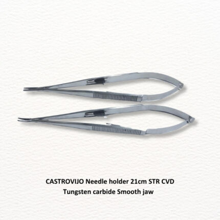 CASTROVIJO Needle holder 21cm STR CVD Tungsten carbide Smooth jaw