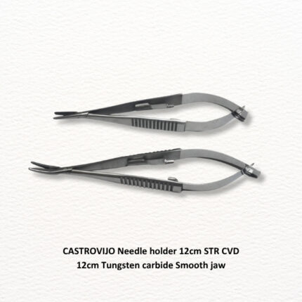 CASTROVIJO Needle holder 12cm STR CVD 12cm Tungsten carbide Smooth jaw