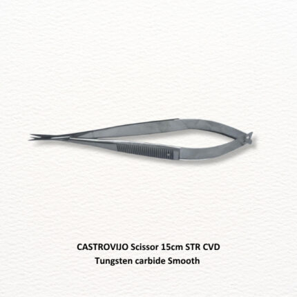 CASTROVIJO Scissor 15cm STR CVD Tungsten carbide Smooth